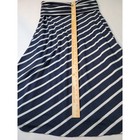 Dex Navy Blue White Striped Maxi Skirt Plus Size 2x Fold Over Waist Casual Long