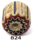 Old Venetian Made Chevron African Trade Bead  B24  Bg 85