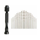 26pcs Mini Micro Hand Drill Bits Small Manual Keyless Chuck Pin Vise Rotary Tool