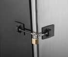 Refrigerator Door Lock With Padlock  Black