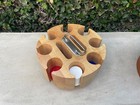 Vintage 8 Rack   2 Card Pack Poker Caddy Carousel With Cover