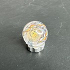 Contemporary Handmade Art Glass Marble  81  Abstract Twist   Swirl W  Uv Glow