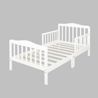 Toddler Bed Frame Wood Safety Rail For Kids Baby Crib Child Boys Girls White