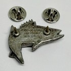 Gg Harris Jumping Striper Striped Bass Fish 2002 Pewter 3-d Lapel Pin  p101 