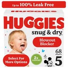 2 Pack Huggies Snug   Dry Baby Diapers Size 5  27  Lbs  68 Ct