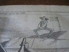 1858 Original Political Cartoon - Atlantic Telegraph Bad For Despotism Uncle Sam