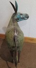 Reclaimed Metal Donkey Sculpture Statue Farm Animal