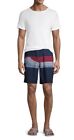 George Men s Xl 2xl Board Shorts Swim Trunks Red White Blue Striped New With Tag
