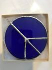 3  Stained Glass Blue Peace Sign Sun Catchers Handmade In The Usa Cci