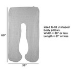-shaped Cotton Full Body And Maternity Pillow Cover For Adult  gray 
