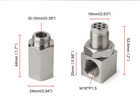 Pipe Fitting Adapter Threaded Connector W f 90 Degree-stainless Steel-m18 X 1 5