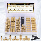 35 Pcs Brass Dot Air Line Fittings Kit 1 4 3 8 1 2 Dot Quick Connect Air Fitting