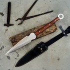 Custom Handmade High Carbon Steel Boar Hunting Spear With Leather Sheath