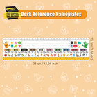 36pcs Desk Name Tags  Self Adhesive Nameplates For Classroom Traditional Manuscr