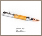 Handmade Chrome Writing Pen Mini Bolt Action Bamboo Wood Hunting See Video 755