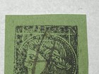 Argentina Corrientes 1860-80 Imperforate Scott 4  2c  Yellow Green Used Green
