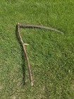 Vintage Scythe     Lightly Restored original Patina     46  Blade   59  Wood Handle