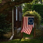 Betsy Ross Flag 4x6 Ft Tea-stained Vintage American Flag With Embroidered 13    