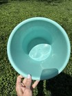 Vintage Aqua Turquoise Trash Can Waste Basket Mid Century Retro 3 Available