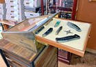 Pocketknife Display Case  Glass Top Display Case  Beautiful Used Condition 