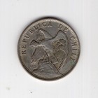 Chile 1925 Silver Coin 1 Peso 0 5 L2