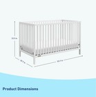 Baby Crib 5-in-1 Convertible Teddi Daybed Toddler Twin White Graco Adjustable