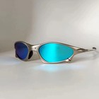Oakley Penny   Juliet X-mental Sunglasses Silver Frame light Blue Lens