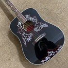 Kirk Hammett Raven Acoustic Electric Guitar Gloss Blackrosewood Finge 41 Inches