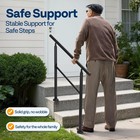 Vivohome 2-pack Hand Rails For Outdoor Steps Galvanized Steel Railing Straight