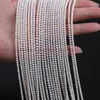 Mini 2-3mm Round Real Natural White Pearl Loose Beads Jewelry Making 15  