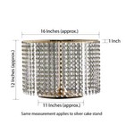 Gold Metal 12  Tall Cake Stand With Crystal Pendants Party Wedding Reception