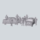 Taxi Drivers X9   Cabs X2  1 160 N Scale Modern Railroad Railway Layout Figures