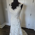 Essense Of Australia D1639 Sample Wedding Dress Size 10 Ivory Lace Beaded Train