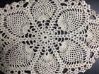 Crochet Doily In Pineapple Pattern  Oval  10  X 15   New  Cream Color