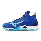 Mizuno Wave Momentum 3 Mid Blue White Men Volleyball Shoes V1ga2317-01