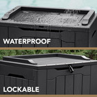 30 Gallon Resin Deck Box Waterproof Outdoor Storage Box For Patio Furniture Pool