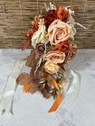 Wedding Bridal Floral Bouquet Real Touch Silk Orange Terracotta Flower 11 