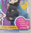 Fingerlings Baby Interactive Monkey Finn Black 40 Sounds Bonus Stand Finger Toy