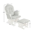 Baby Nursery Relax Rocker Rocking Chair Glider   Ottoman Set W  Cushion