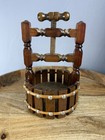 Vintage Wooden Wine Press Decor Rustic Bar Kitchen Vineyard Style