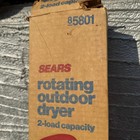 Vintage 7ft Sears Rotating Dryer Pole Clothesline Clothes Outdoor Drying Laundry