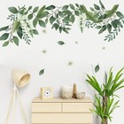 Green Hanging Leaf Wall Decals  Removable Fresh Plant Leaves Flower Vines Wal   