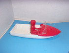 Vintage Toy Plastic Boat W  Driver