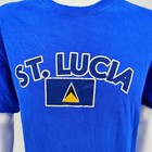 Sham s St  Lucia Flag Made In Saint Lucia Graphic T-shirt  xl   flaws 