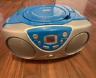 Sylvania Portable Cd Player Am Fm Radio Blue Retro Boombox Srcd243m Working