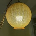 Vintage Glass Pendant Light Ceiling Hanging Mid Century Swag Lamp 10   