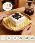 7x7 Inch Checkered Waxed Deli Paper-100 Sheets  Greaseproof Food Basket Liners 