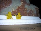Marx 1953 Camp Indian Chiefs Sitting 60mm Fort Apache Playset Figures Smoking