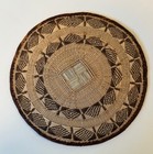 Vintage Beautiful Handmade African Woven Shallow Basket Rustic Vgc 12    Diameter