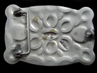 Rl07138 Vintage 1970s   angus Cow   Engraved Nickel Silver Belt Buckle